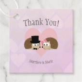 Niedliche Igel in der Liebe Vielen Dank Geschenkanhänger (Vorderseite)