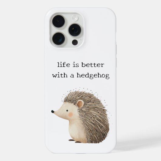 Niedliche Igel iPhone Hülle (Rückseite)