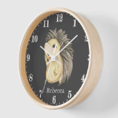 niedliche Igel-Liebhaber fügen Namen hinzu Uhr (Winkel)