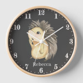 niedliche Igel-Liebhaber fügen Namen hinzu Uhr (Vorderseite)