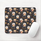 Niedliche Igel mit Brot und Herbstblättern Mousepad (Mit Mouse)