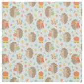 Niedliche Igel mit kleinen Blätter blau Stoff (Muster)