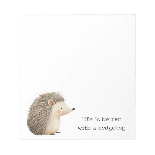 Niedliche Igel Notizblock (Vorderseite)
