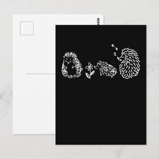 Niedliche Igel Postkarte (Vorne/Hinten)