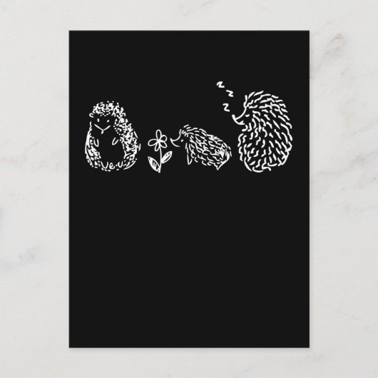 Niedliche Igel Postkarte (Vorderseite)