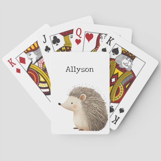 Niedliche Igel Spielkarten (Rückseite)