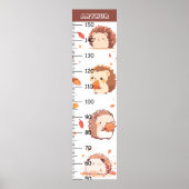 Niedliche Igel-Wachstumstabelle Poster (Vorne)
