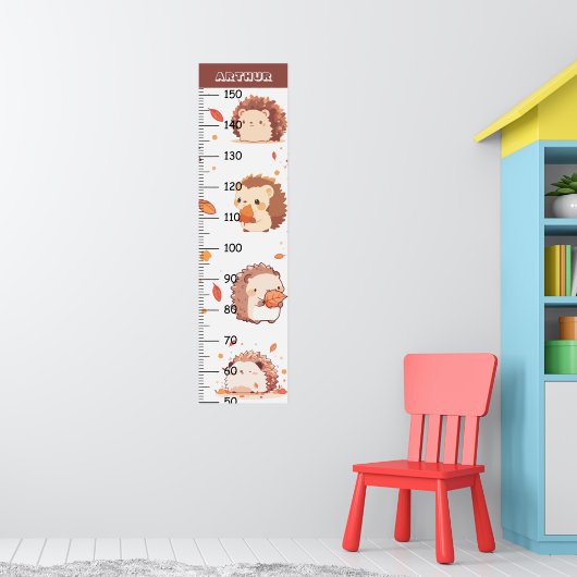 Niedliche Igel-Wachstumstabelle Poster (Kinderzimmer 1)