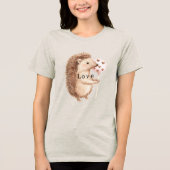 Niedliche Igelherzen Liebe Tri-Blend Shirt (Vorderseite)