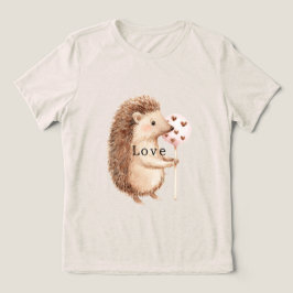 Niedliche Igelherzen Liebe Tri-Blend Shirt