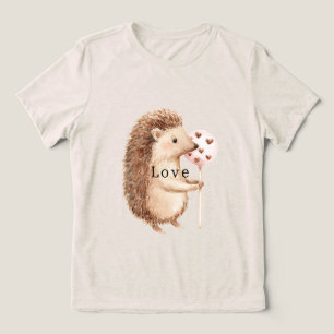 Niedliche Igelherzen Liebe Tri-Blend Shirt