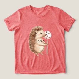 Niedliche Igelherzen Liebe Tri-Blend Shirt