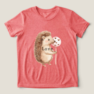 Niedliche Igelherzen Liebe Tri-Blend Shirt