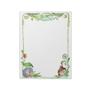 Niedliche Igelspilz Watercolormalerei Notizblock