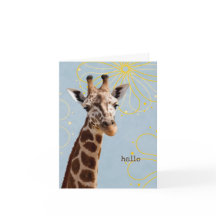 niedliche Ikone Giraffe einfach Hallo denken Sie a