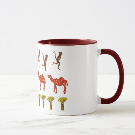 Niedliche Illustration Combo-Tasse für afrikanisch Tasse (Rechts)