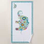 Niedliche Illustration der Blütenfülle Strandtuch (Vorderseite)