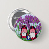 Niedliche Illustration der Familie Ladybug Button (Vorne & Hinten)