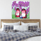 Niedliche Illustration der Familie Ladybug Leinwanddruck (Insitu (Schlafzimmer))