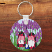 Niedliche Illustration der Familie Ladybug Schlüsselanhänger (Vorderseite)