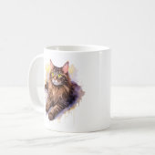 Niedliche Illustration der Katzenklammer Kaffeetasse (Vorderseite Links)