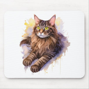 Niedliche Illustration der Katzenklammer Mousepad
