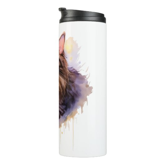 Niedliche Illustration der Katzenklammer Thermosbecher (Nach rechts gedreht)