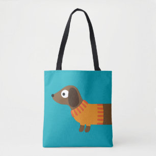 Niedliche Illustration der langen Dackel Tasche
