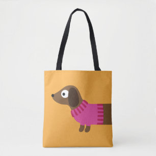 Niedliche Illustration der langen Dackel Tasche