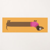 Niedliche Illustration der langen Dackel Yogamatte (Vorderseite (Horizontal))