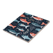 Niedliche Illustration der Marine Fliese (Seite)