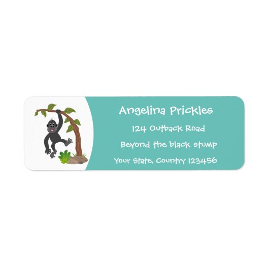 Niedliche Illustration des Baby Gorilla Cartoon (Vorne)