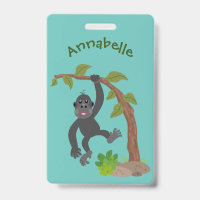 Niedliche Illustration des Baby Gorilla Cartoon