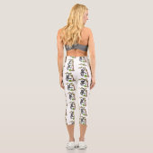 Niedliche Illustration des Baby Gorilla Cartoon Capri Leggings (Rückseite)