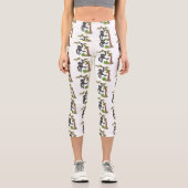 Niedliche Illustration des Baby Gorilla Cartoon Capri Leggings (Vorderseite)