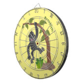 Niedliche Illustration des Baby Gorilla Cartoon Dartscheibe (Vorderseite rechts)