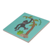 Niedliche Illustration des Baby Gorilla Cartoon Fliese (Seite)