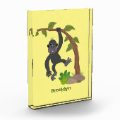 Niedliche Illustration des Baby Gorilla Cartoon Fotoblock (Links)