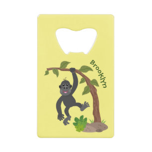 Niedliche Illustration des Baby Gorilla Cartoon Geldbeutel Flaschenöffner