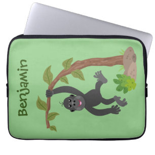 Niedliche Illustration des Baby Gorilla Cartoon Laptopschutzhülle