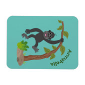 Niedliche Illustration des Baby Gorilla Cartoon Magnet (Horizontal)