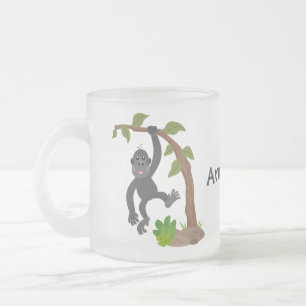 Niedliche Illustration des Baby Gorilla Cartoon Mattglastasse