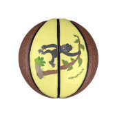 Niedliche Illustration des Baby Gorilla Cartoon Mini Basketball (Vertikal)