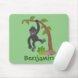 Niedliche Illustration des Baby Gorilla Cartoon Mousepad