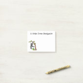 Niedliche Illustration des Baby Gorilla Cartoon Post-it Klebezettel (Auf Schreibtisch)