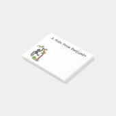 Niedliche Illustration des Baby Gorilla Cartoon Post-it Klebezettel (angewinkelt)