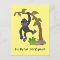 Niedliche Illustration des Baby Gorilla Cartoon
