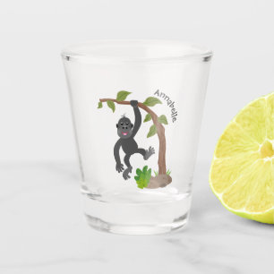 Niedliche Illustration des Baby Gorilla Cartoon Schnapsglas