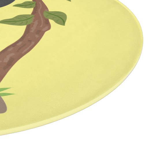 Niedliche Illustration des Baby Gorilla Cartoon Schneidebrett (Ecke)