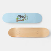Niedliche Illustration des Baby Gorilla Cartoon Skateboard (Horizontal)